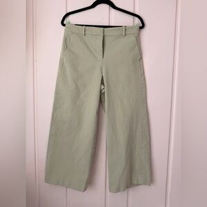 J. Crew Khaki Wide-Leg Ankle Trousers sz8